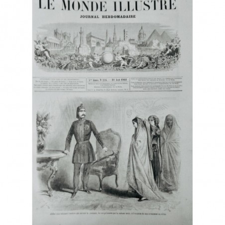 1861 MI ABDUL-AZIZ TRÔNE ESCLAVAGE COUTUME MERE SULTANE