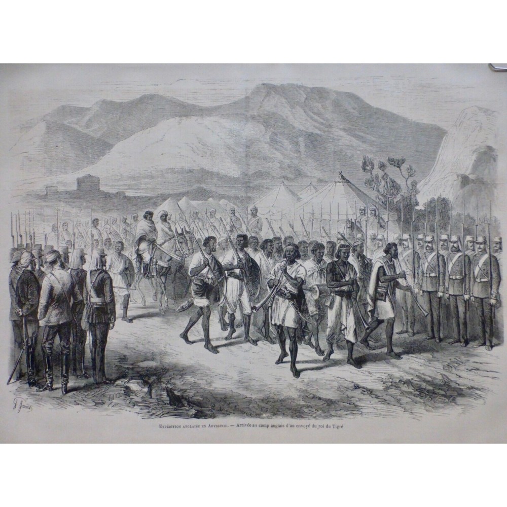 1868 MI ABYSSINIE EXPEDITION ANGLAISE CAMP ROI TIGRE