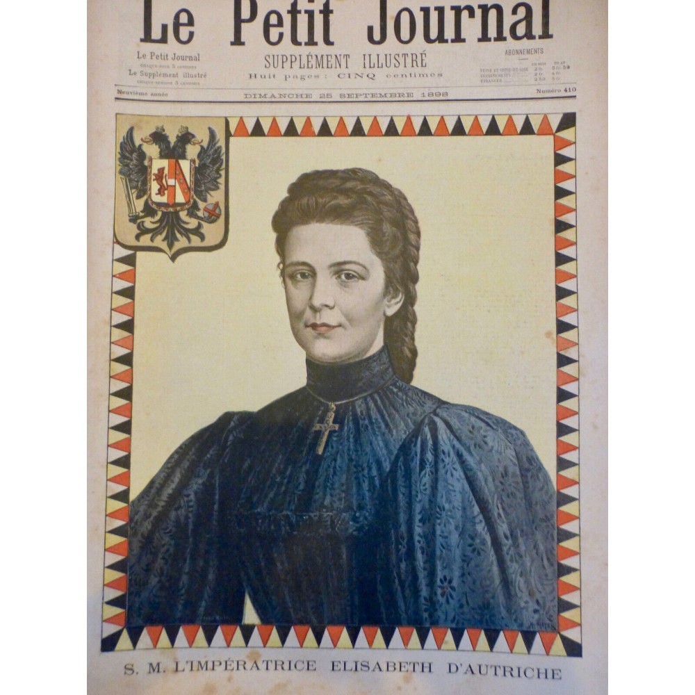 1898 PJ PERSONNALITE IMPERATRICE ELISABETH D AUTRICHE PORTRAIT