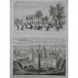 1879 PIERREFONDS VIOLLET LE DUC NOTRE DAME DE PARIS FLECHE ROUCY 6 JOURNAUX