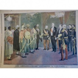 1898 PJ ABYSSINIE AMBASSADEUR ABYSSIN PARIS ELYSEE PRESIDENT REPUBLIQUE