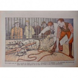 1935 LP MENAGERIE FOIRE TRÔNE CAGE OPERATION TIGRE CHIRURGIEN FAUVE