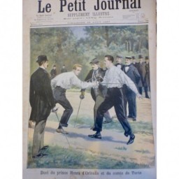 1897 PJ DUEL EPEE PRINCE HENRI D ORLEANS COMTE TURIN