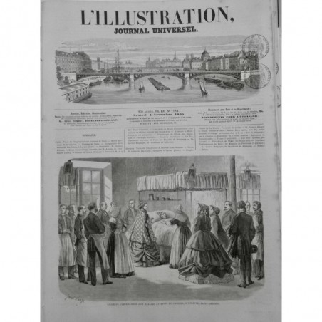 1865 I CHOLERA HOPITAL SAINT-ANTOINE VISITE IMPERATRICE MALADE INFECTÉ EPIDEMIE