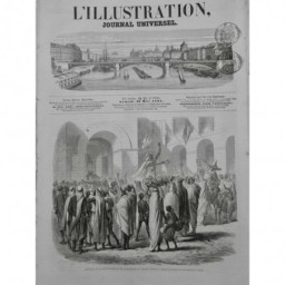 1865 I LECTURE AFFICHE POPULATION ARABE PROCLAMATION EMPEREUR