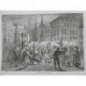 1865 I MADRID FETE ROIS NOCHE BUENA FLAMBEAU NUIT MONUMENT ANGE TROMPETTE