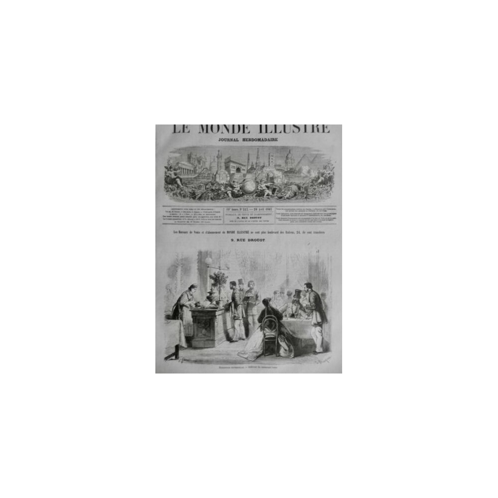 1867 MI RUSSIE EXPOSITION INTERIEUR RESTAURANT RUSSE