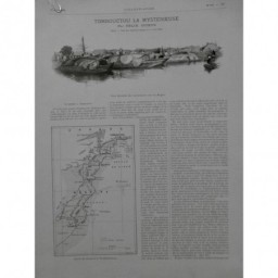 1896 TOMBOUCTOU DESERT COMMERCE VIE JOUEUSE VIOLON CHAMEAUX NIGER 3JOURNAUX