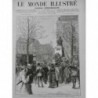 1883 ALEXANDRE DUMAS MONUMENT STATUE COMEDIE FRANCAISE 9 JOURNAUX