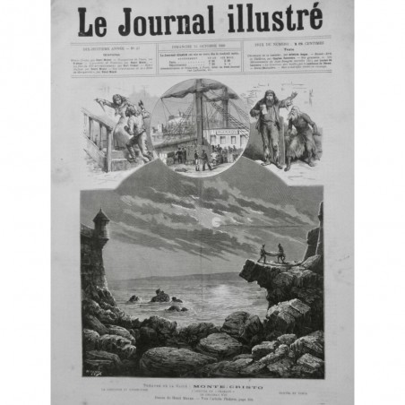 1881 ALEXANDRE DUMAS MONTE CRISTO CHATEAU IF BLANCS BLEUS STATUE 6 JOURNAUX