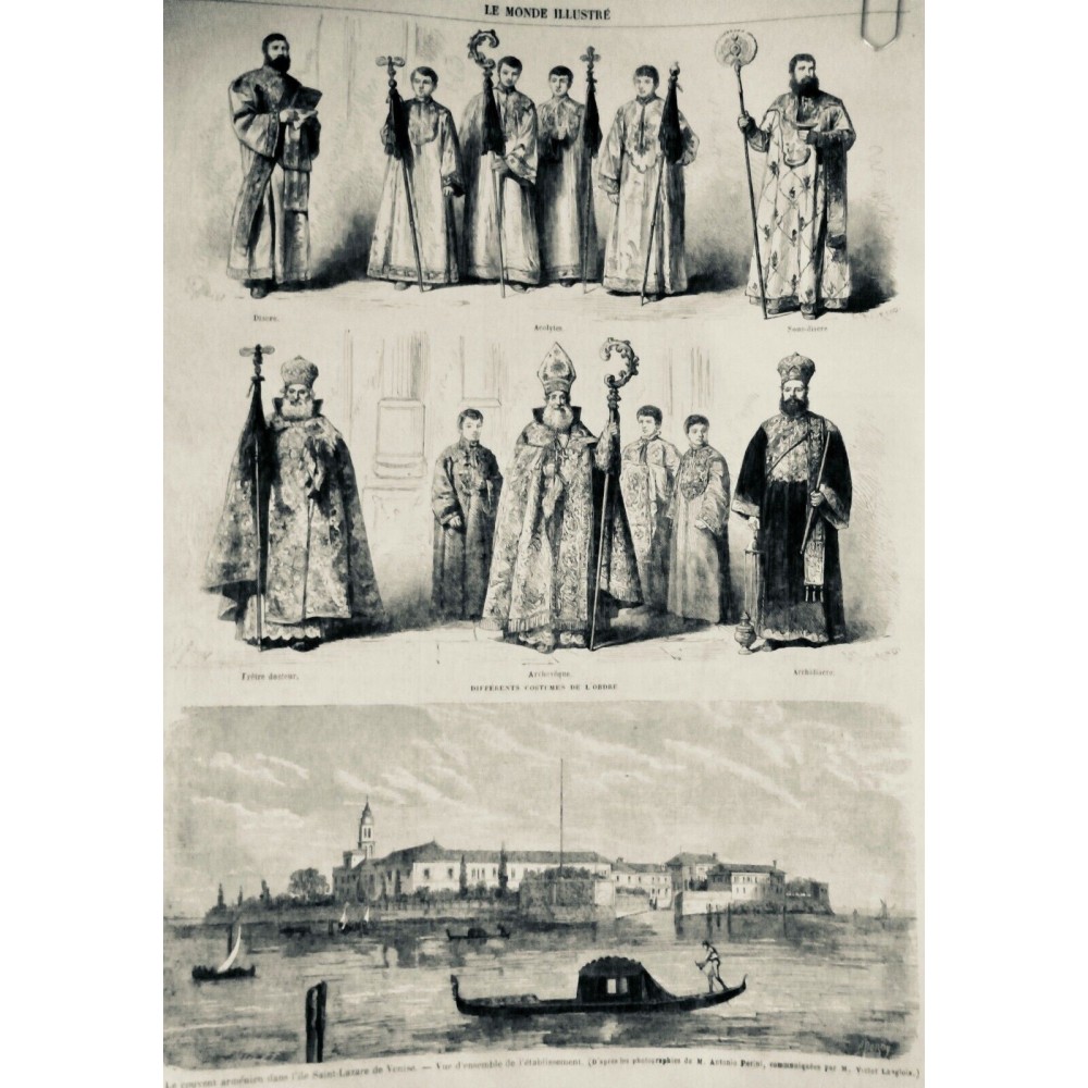 1865 MI COUVENT ARMENIEN ÎLE ST LAZARE VENISE ACOLYTE COSTUME