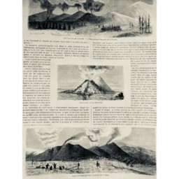 1865 MI ETNA VOLCAN ERUPTION STROMBOLI ÎLES LIPARI