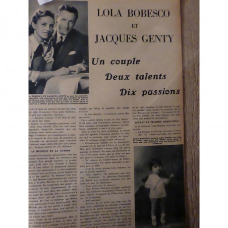 1956 PI LOLA BOBESCO JACQUES GENTY PORTRAITS MUSIQUE CARRIERES VIOLON ENFANT