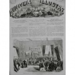 1869 UI EXPOSITION BEAUX ARTS ENVOI TABLEAUX ARTISTE PALAIS INDUSTRIE