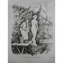 1890 CF LUXEMBOURG NETTOYAG STATUE BASSINE EPONGE DESSIN RIQUET