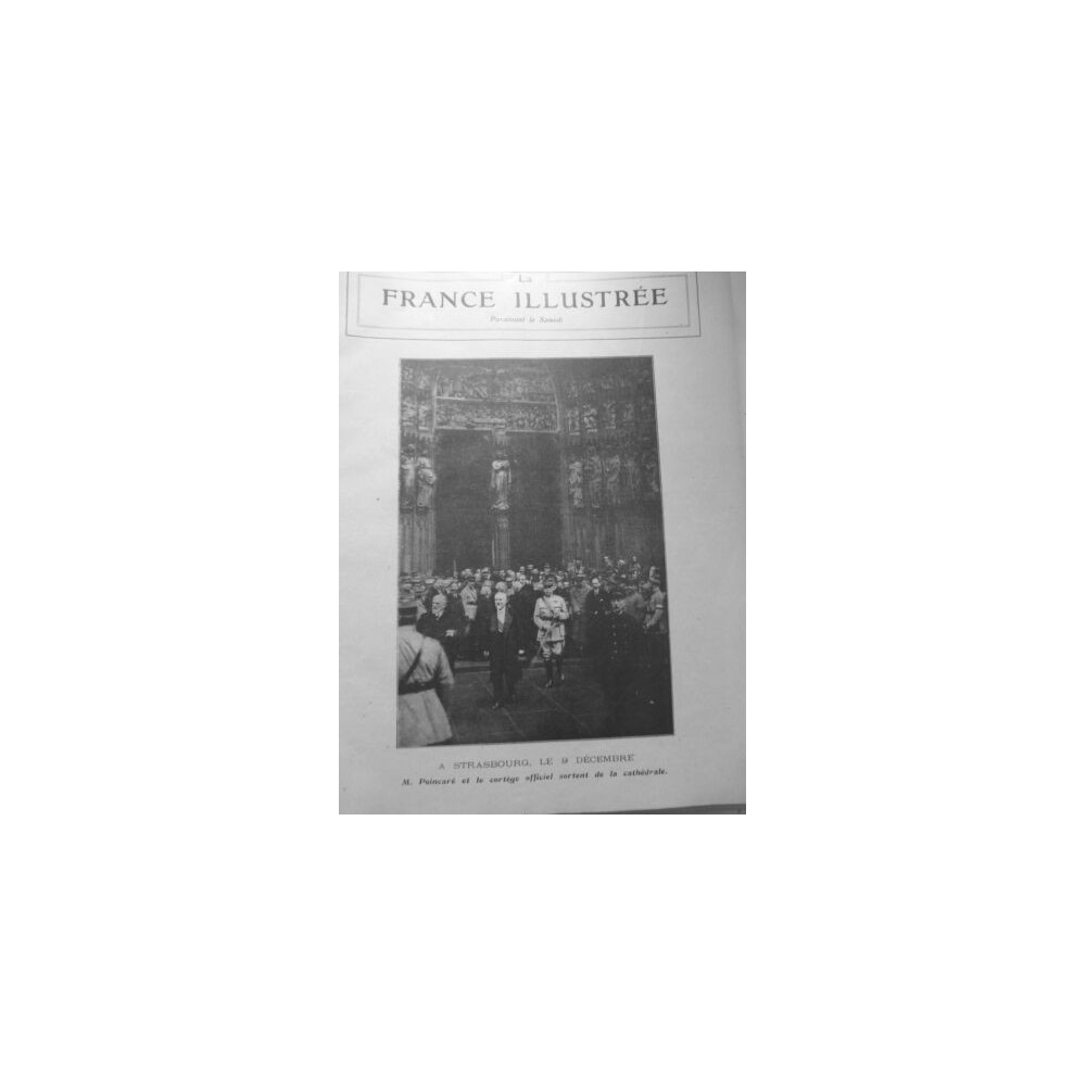 1918 FI GUERRE STRASBOURG POINCARÉ CORTEGE CATHEDRALE