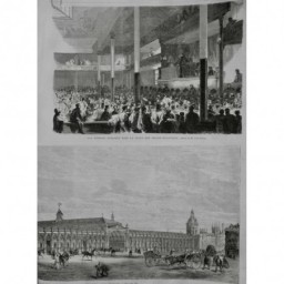 1869 UI SALLE FOLIES BELLEVILLE REUNION PUBLIQUE TRIBUNE DISCOURS FOULE PELCOQ