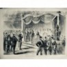 1866 MI SUEDE STOCKHOLM REINE SUEDE EXPOSITION UNIVERSELLE CROQUIS JANET