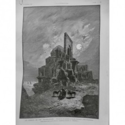 1888 i MONDE MUSULMAN ISLAM CHEMIN FER TRANSCASPIEN RUINE MOSQUEE ANNAOU