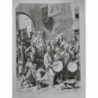 1873 I MONDE MUSULMAN ISLAM MECQUE PELERINAGE PELERIN RETOUR TAM TAM DARJOU