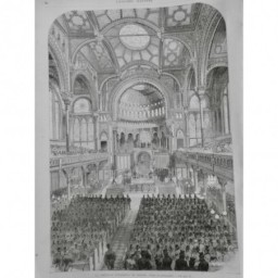 1867 UI JUDAÏCA BERLIN NOUVELLE SYNAGOGUE MESSE AUTEL RABIN