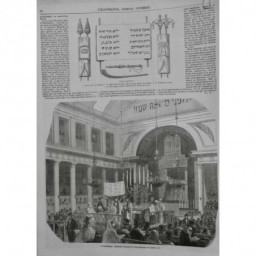 1849 I JUDAÏCA ROCHACHANA EGLISE CEREMONIE RELIGIEUSE NOUVELLE ANNEE RABBIN