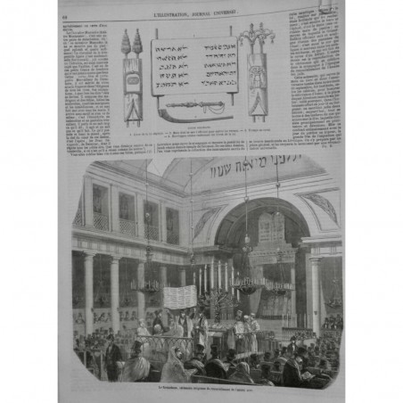 1849 I JUDAÏCA ROCHACHANA EGLISE CEREMONIE RELIGIEUSE NOUVELLE ANNEE RABBIN