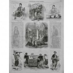 1875 ECRIVAIN PUBLIC BAZAR CONSTANTINOPLE TUNIS COURRIER ECRITURE 3 JOURNAUX