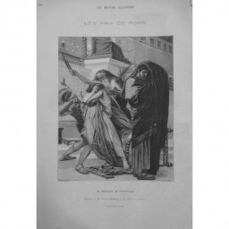 1874 MI MEUTRE TIMOPHANE POIGNARD COEUR TABLEAU BESNARD PRIX ROME DUVIVIER