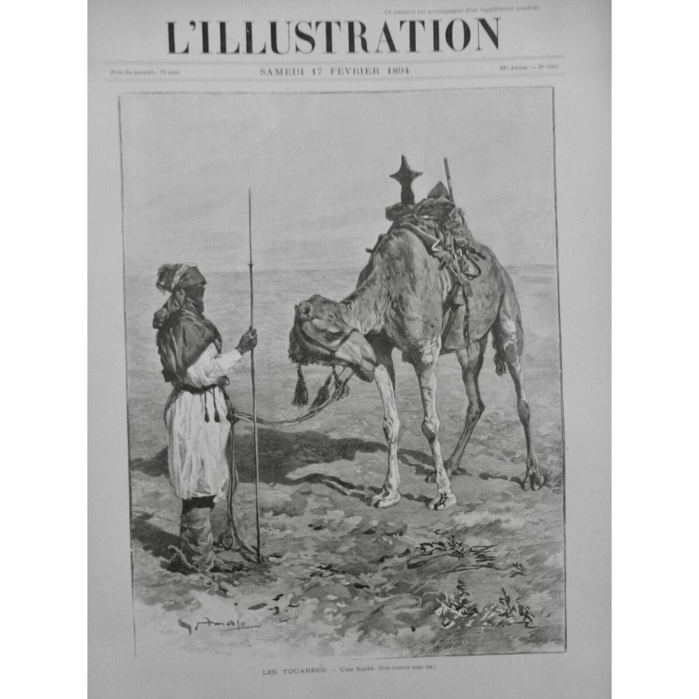 1894 TOUAREG DESERT DERBY CHAMEAU TAITOK OASIS SAHARA MERY NOMADE 9 JOURNAUX