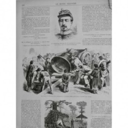 1870 MI PARIS DEFENSE BAROCHE CLOCHE SURESNE TRANSPORT FONDERIE MOLZ FONTE CANON