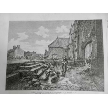 1888 FI CHOUANS COMBAT GUYONNIERE TABLEAU BLOCH