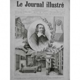 1884 CORNEILLE PIERRE MAISON FACADE PORTRAIT BUREAU TRAVIL MONUMENT 5 JOURNAUX