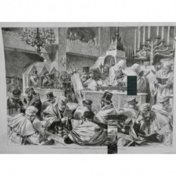 1874 I JUDAÏCA CELEBRATION YOM KIPPOUR GRAND PARDON JUIF SYNAGOGUE