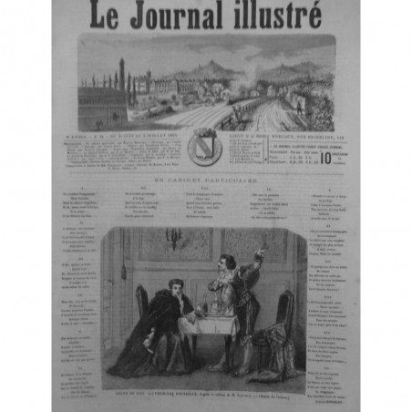 1865 VENDANGE VIN DEGUSTATION TONNEAU BOUCHON CABARETIER 4 JOURNAUX