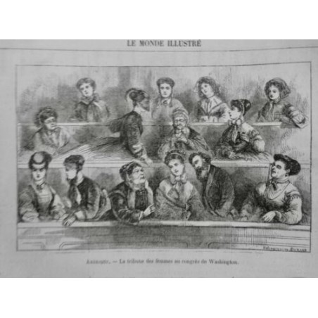 1868 MI AMERIQUE TRIBUNE FEMME CONGRES WASHINGTON