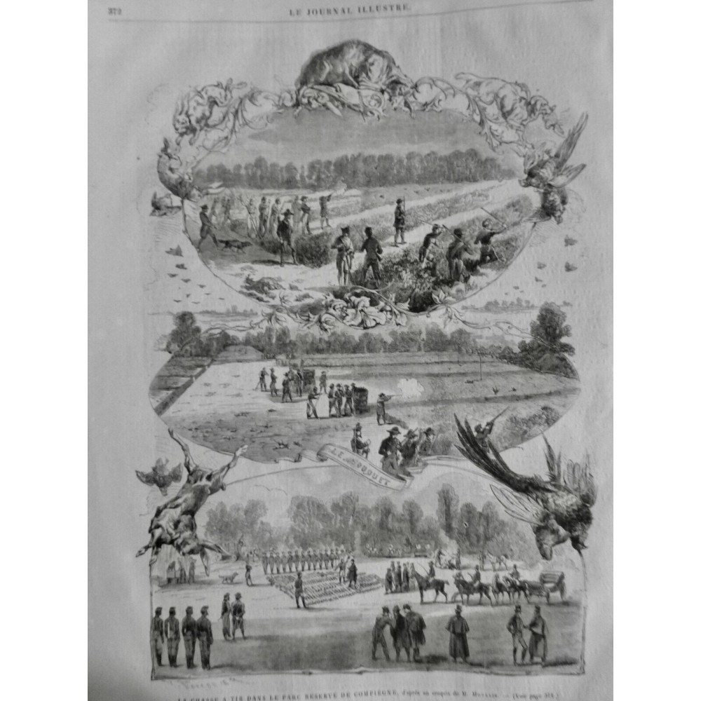 1867 MI EMPEREUR FRANCOIS JOSEPH EMPIRE AUTRICHE HONGRIE FAISAN CHASSE TIR PARC