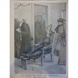 1899 PJ EXECUTION PEINE MORT AMERIQUE CHAISE ELECTRIQUE CONDAMNÉ