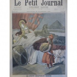 1898 PJ PETIT CHAPERON ROUGE MERE GRAND LIT DENT GALETTE ENFANT