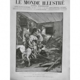 1892 MI AVALANCHE CATASTROPHE ST GERVAIS LES BAINS SAUVETAGE ENFANTS