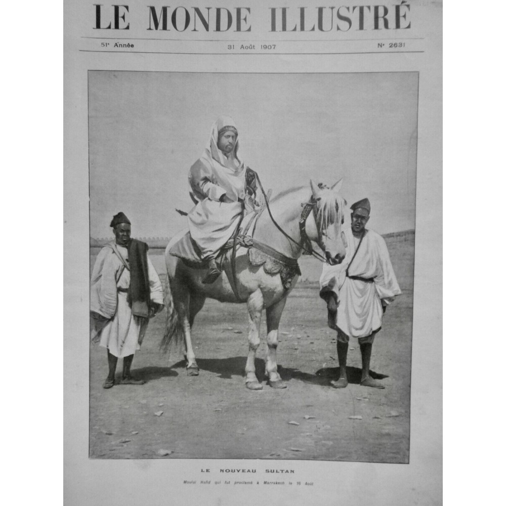 1907 MI MAROC SULTAN MOULAÏ HAFID PROCLAMATION MARRAKECH