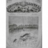 1879 UI COURSE LEVRIER CHIEN BAGATELLE LIEVRE BOIS BOULOGNE