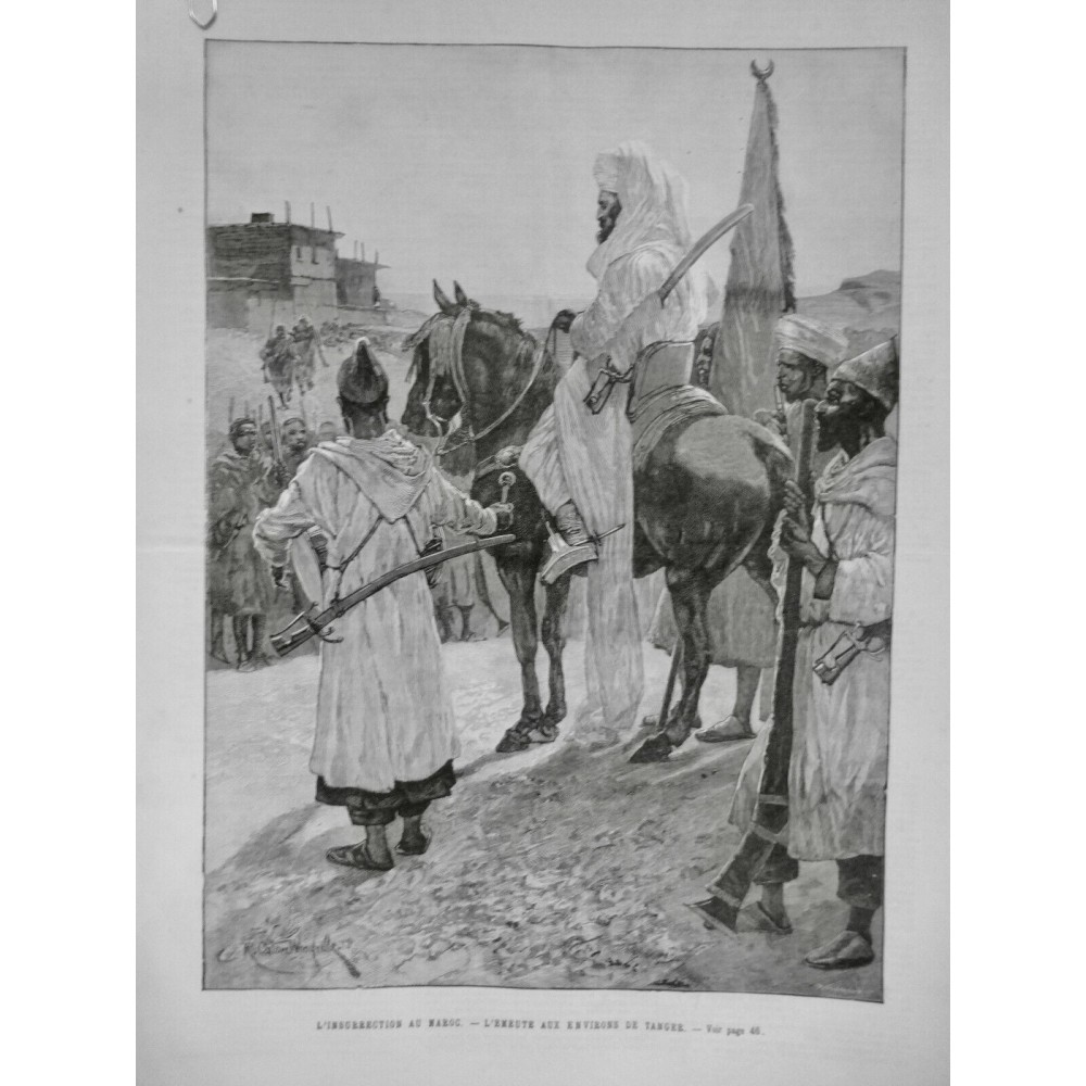 1892 UI MAROC INSURRECTION EMEUTE TANGER SULTAN PACHA TOUAT RIBOT