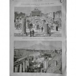 1879 UI DESTRUCTION POMPEÏ CENTENAIRE BASILIQUE DISCOURS RUGGIERO VISITE FOUILLE