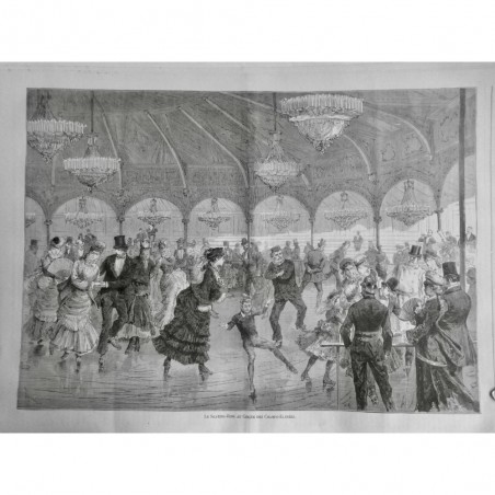 1875 I PARIS CIRQUE CHAMPS ELYSEES SKATING RINK PATINOIRE PATINAGE PATIN