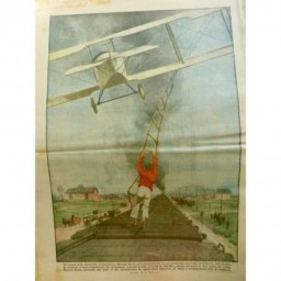 1923 DC AIR AVIATION ECHELLE TRAIN TOIT ACCROBATE BARNEY ROWE AEROPLANE