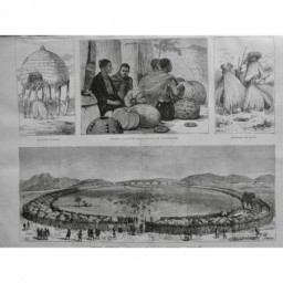 1879 UI AFRIQUE AUSTRALE RESIDENCE ROI ZOULOU MAGASIN ARME MARCHANDE CITROUILLE