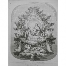 1859 UI NOEL FETE ENFANT NAISSANCE JESUS CHRIST ANGES CELEBRATION