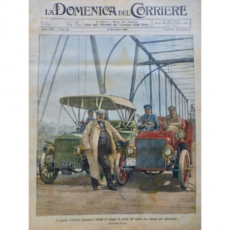 1906 DC AUTOMOBILE INVENTEUR AMÉRICAIN EDISON ESSAI NOUVEAU MOTEUR