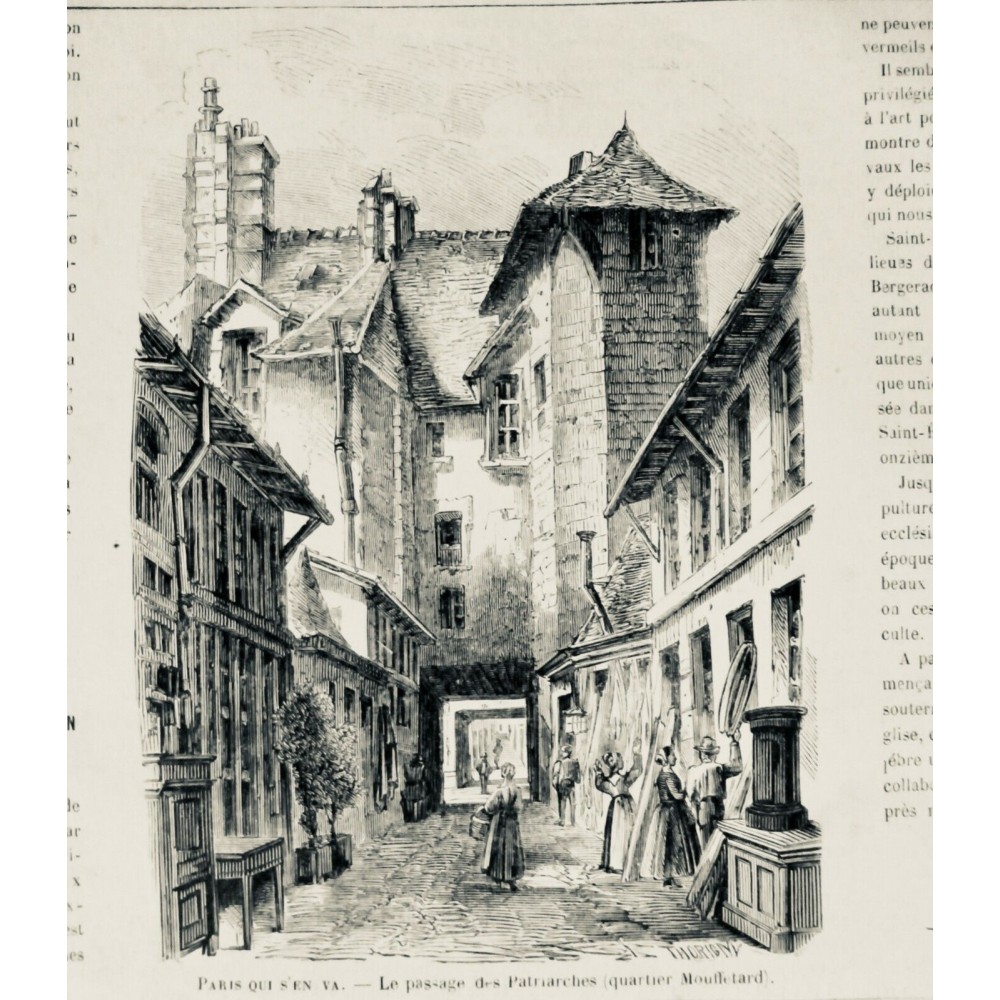 1866 MI PARIS MOUFETARD PATRIARCHE PASSAGE